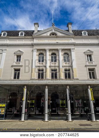 EDINBURGH, SCOTLAND - JULY 30: Exterior facade of The Royal Lyceum Theatre  on July 30 2017 in Edinburgh, Scotland. The Royal Lyceum Theatre Company is Scotland's leading producing theatre.