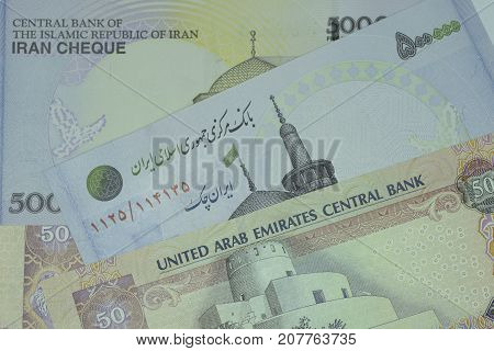 Close up Banknote and Currency Bills and Coins