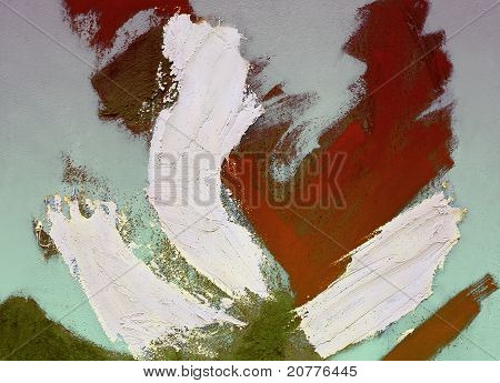 Blotchiness of paint on the wall