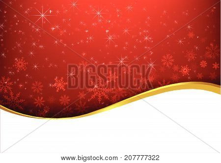 Christmas snowflake with night star light and snow fall abstract bakcground vector illustration eps10 002