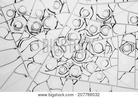 microscopic detail of some dried egg white in light back