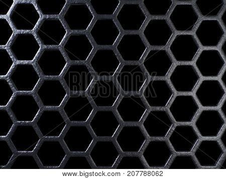 full frame black grid in black back