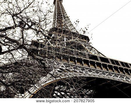 View of Tour Eiffel, Paris, France, 26/01/2007