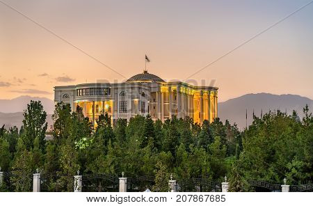 Palace of Nations, the residence of the President of Tajikistan, in Dushanbe. Central Asia