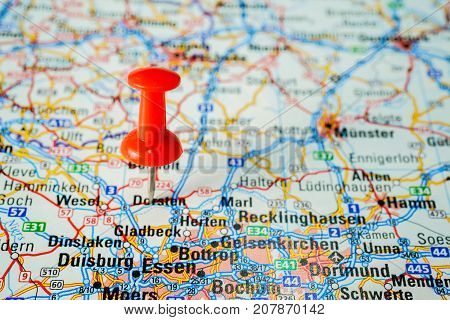 map of dorsten, the concept of travel.