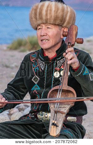 Musicians Play Traditional Instruments In Issyk Kul