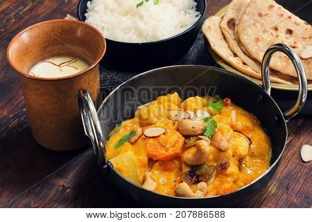 Veg Kolhapuri - Mixed vegetables in thick spiced gravy from Kolhapur MaharashtraIndia