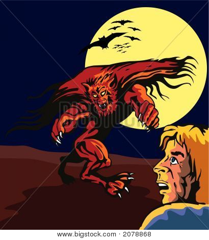 Werwolf und Mann