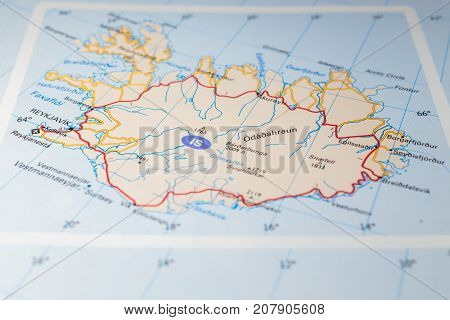 Vinnitsa Ukraine - August 25 2017: Reykjavik map