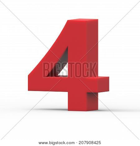 Right Red Number 4