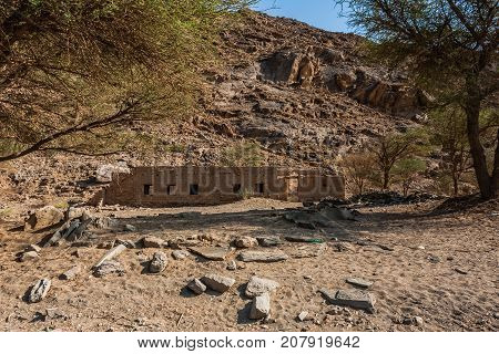 An abandoned village in Wadi Massal, Riyadh Province, Saudi Arabia