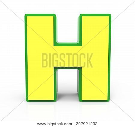 3D Toy Letter  H
