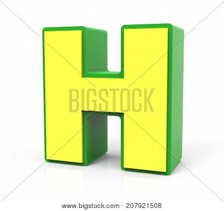 3D Toy Letter  H