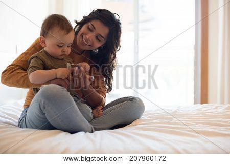 Mother Spending Time With Her Little Baby