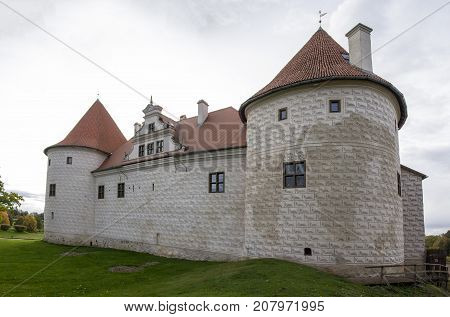 Livonia Order Castle was built in the middle of the 15th century. Bauska Latvia in autumn