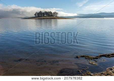 Amazing Autumn Landscape of Batak Reservoir, Pazardzhik Region, Bulgaria