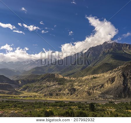 Marpha Village And Apple Gardens In Nepal