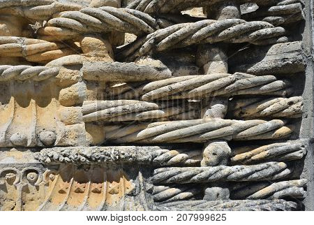 Convent Of The Order Of Christ In Tomar Portugal, Stone Detail