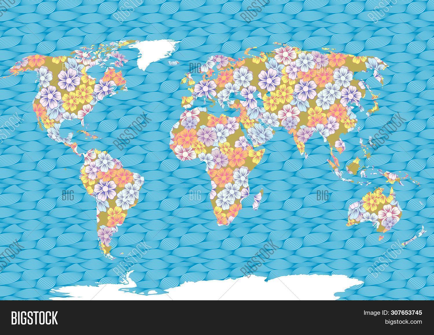 Map World. Oceans Image & Photo (Free Trial) | Bigstock