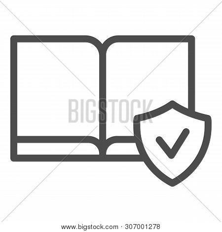 Ebooks Available Line Icon. Electronic Book Vector Illustration Isolated On White. Cheked Book Outli