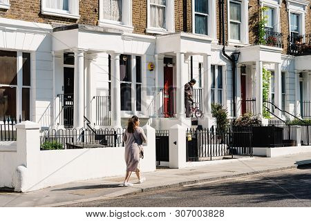 London, Uk - May 15, 2019: Luxury English Victorian Houses In Notting Hill, A District In West Londo