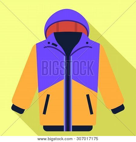 Ski Jacket Icon. Flat Illustration Of Ski Jacket Vector Icon For Web Design