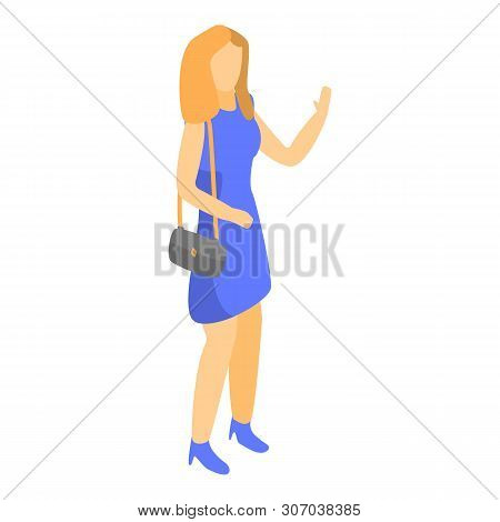 Blonde Sexy Girl Icon. Isometric Of Blonde Sexy Girl Vector Icon For Web Design Isolated On White Ba