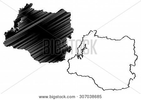 Los Rios Region (republic Of Chile, Administrative Divisions Of Chile) Map Vector Illustration, Scri