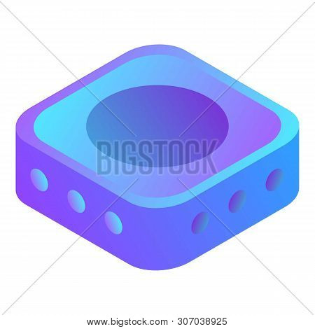 Mini Computer Desktop Icon. Isometric Of Mini Computer Desktop Vector Icon For Web Design Isolated O
