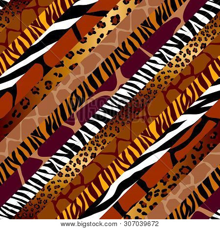 Patchwork Textile Pattern. Seamless Quilting Design Background.