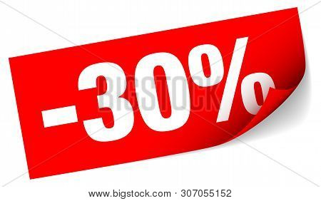 Diagonal Red Sticky Note Sale Minus Thirty Percent