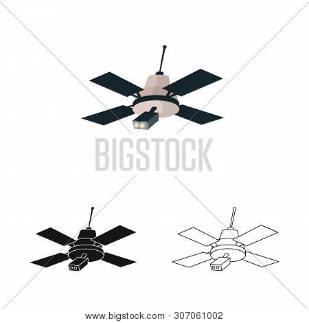 Vector Design Of Satellite And Orbit Logo. Collection Of Satellite And Radar Vector Icon For Stock.
