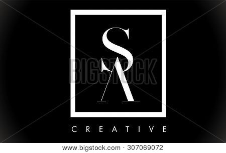 Sa Letter Design Logo With Black And White Colors Trendy Vector Illustration.