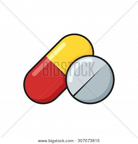 Colored Tablet Icons In Flat Style, Vector