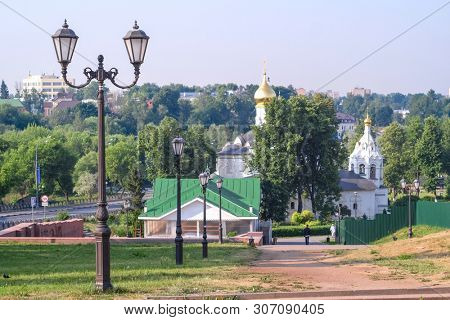Sergiev Posad, Russia - June, 8, 2019: church in Sergiev Posad, Russia near Troitse-sergiyevsky monastery