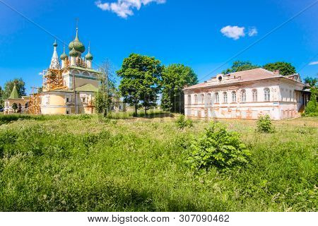 Uglich, Russia - June, 10, 2019: church of Christmas Ionna Predtechi in Uglich, Russia