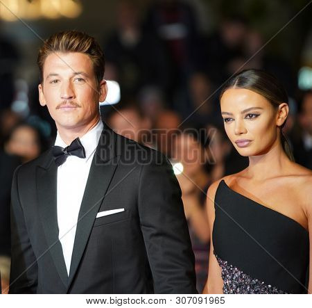 CANNES, FRANCE - MAY 17: Miles Teller and Keleigh Sperry attend the screening of 