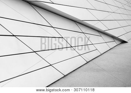 Exterior Of Modern Architecture. Building Abstract Background