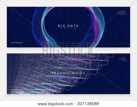 Big Data Background. Digital Technology Abstract Concept. Artificial Intelligence And Deep Learning.