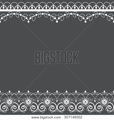 Lace Pattern Vector Greeting Card Or Wedding Or Birthday Party Invitation, Ornamental Repetitive Des