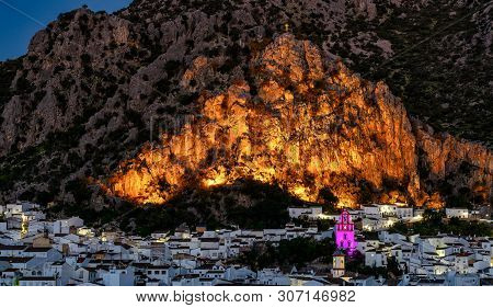 Ermita De San Antonio In Ubrique, Cadiz, Andalusia, Spain At Night