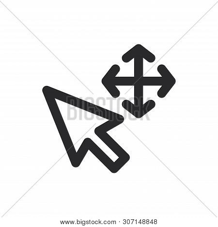 Move Arrows Icon Isolated On White Background. Move Arrows Icon In Trendy Design Style For Web Site 