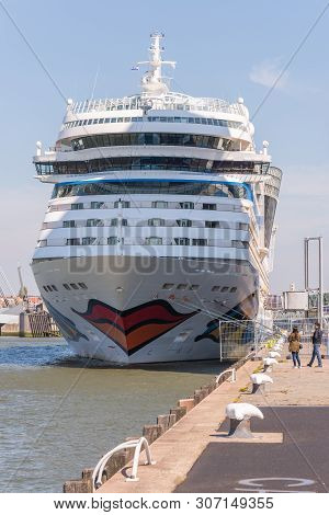 Rotterdam, Netherlands - April 18, 2019 : Aidamar Cruise Ship From The German Aida Cruises Company S