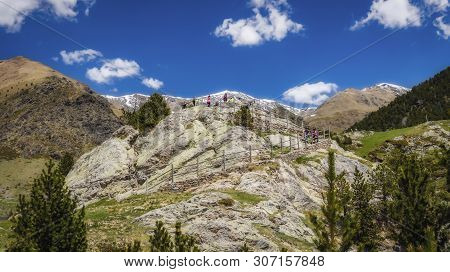 Very Nice Valley In Mountain Pyrenees Of Spain (valley Name Is Vall De Nuria)
