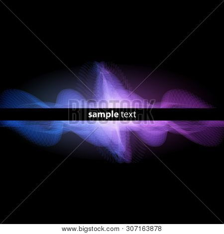 Abstract Background With Colorful Lines Pattern And Text Label