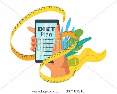diet plan app flat vector photo free trial bigstock weight loss measurement app