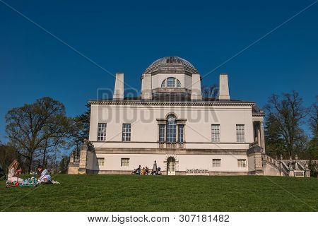 London, Uk - Mar 31, 2019 : By The Side Of Chiswick House On West London, Uk. Chiswick House Is A Ma