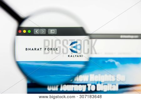 New York, New York State, Usa - 18 June 2019: Illustrative Editorial Of Bharat Forge Website Homepag