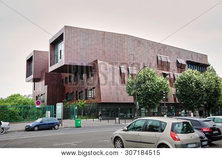 Paris, France - June 18, 2015: The Conservatoire Claude Debussy, Municipal Conservatory Of Music, Da