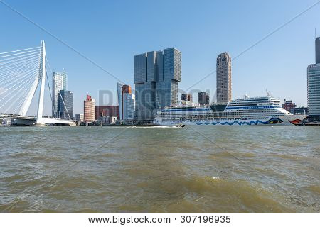 Rotterdam, Netherlands - April 18, 2019 : Aidamar Cruise Ship From The German Aida Cruises Company S
